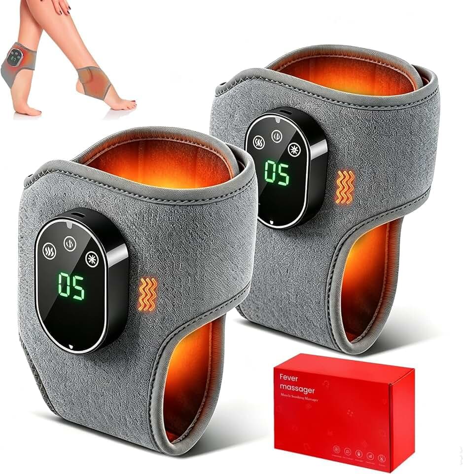Fußmassagegerät Elektrisch,2er Set 3-in-1 Fußmassager mit Wärme & Vibration