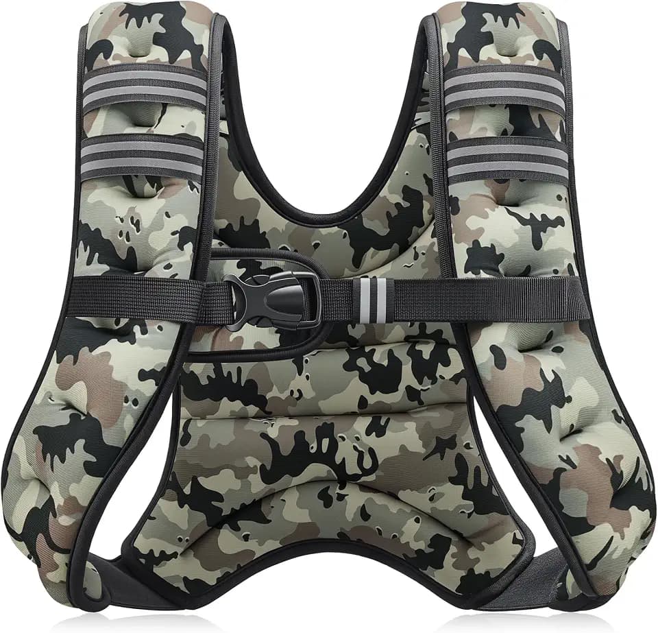 ZELUS Weighted Vest, 6lb/8lb/12lb/16lb/20lb/25lb/30lb Weight Vest with Reflective Stripe for Workout, Strength Training, Running, Fitness, Muscle Building, Weight Loss, Weightlifting