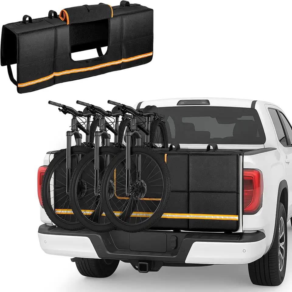 Marscamd Tailgate Bike Pad for Full-Size Pickup, 61" Wide, Holds 6 Bikes