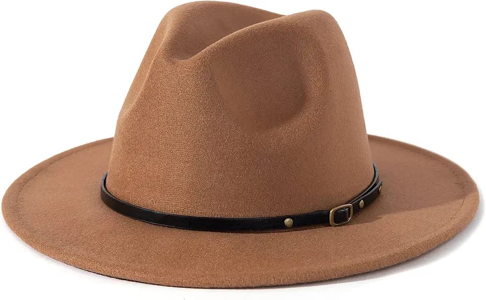 Lisianthus Women Belt Buckle Fedora Hat