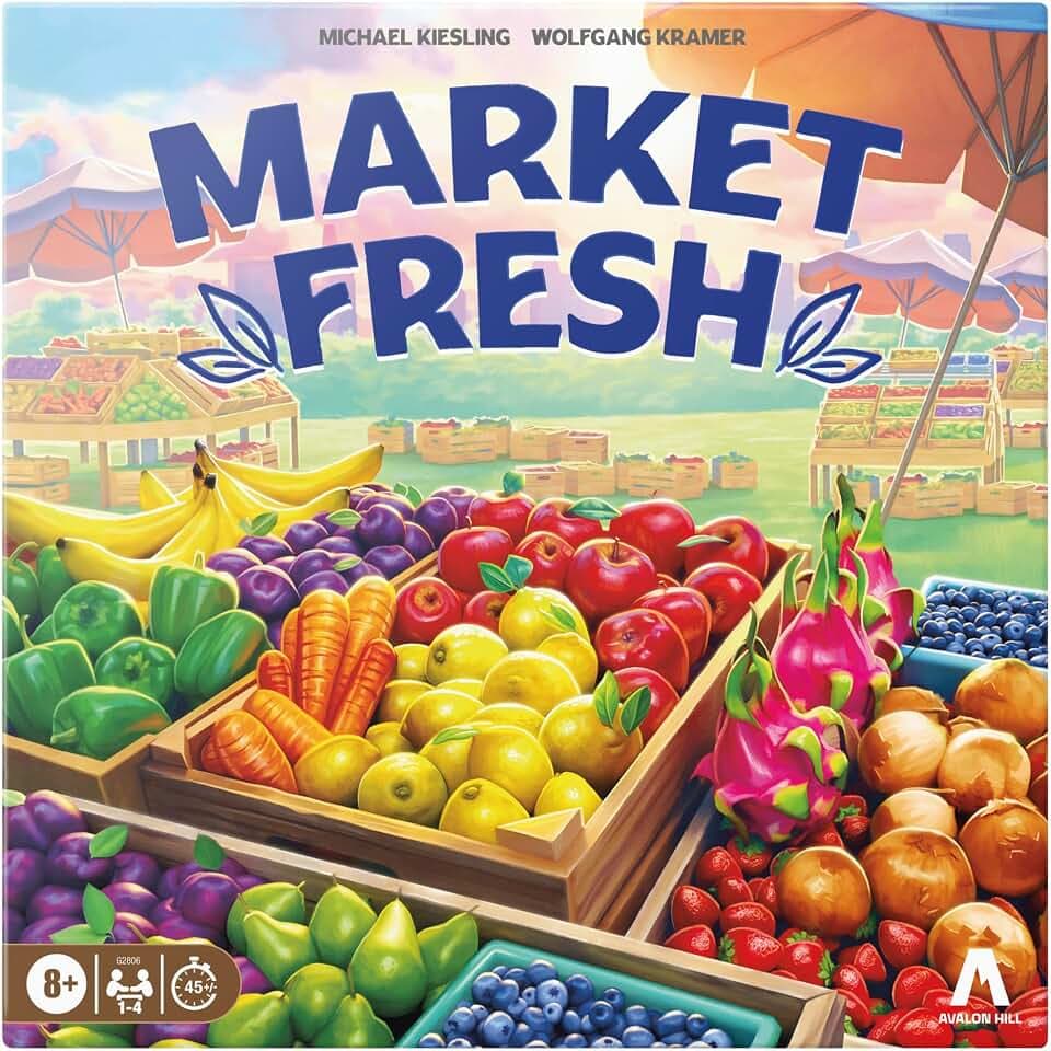 Market Fresh Brettspiel - unterhaltsames Strategie- und Plättchenspiel für Kinder, Teenager und Erwachsene - ab 8 Jahren - 1-4 Spieler - 45 Min. - Familienspiele