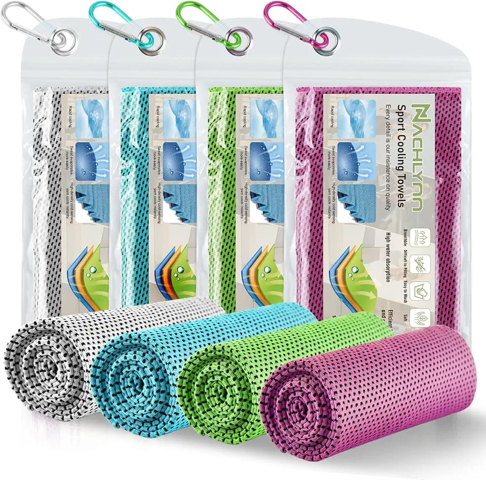 NACHLYNN Kühlendes Mikrofaser Handtuch 100 x 30 cm für Fitness, Sport, Reise, Yoga - Eiskalt Kühlend Gym Cooling Towel