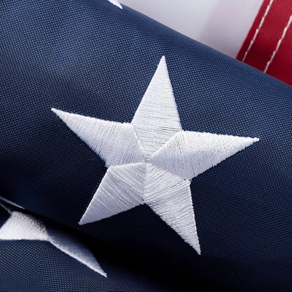 ROTERDON American Flag 3x5 FT Outdoor, USA Heavy Duty 420D Polyester US Flags for Outside, Luxury Embroidered Stars, Sewn Stripes and Brass Grommets