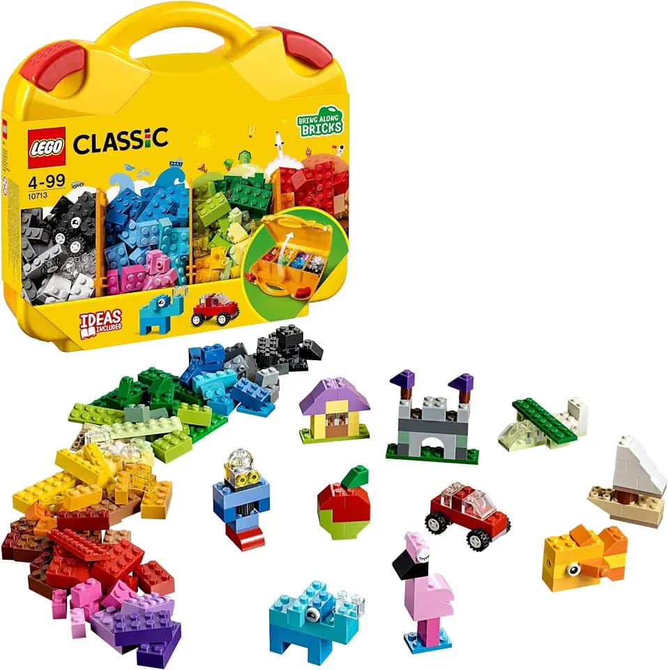 LEGO 10713 Classic Bausteine Starterkoffer – Farben Sortieren mit Aufbewahrungsbox, kreatives Geschenk, Kinderspielzeug für Mädchen und Jungen ab 4 Jahren