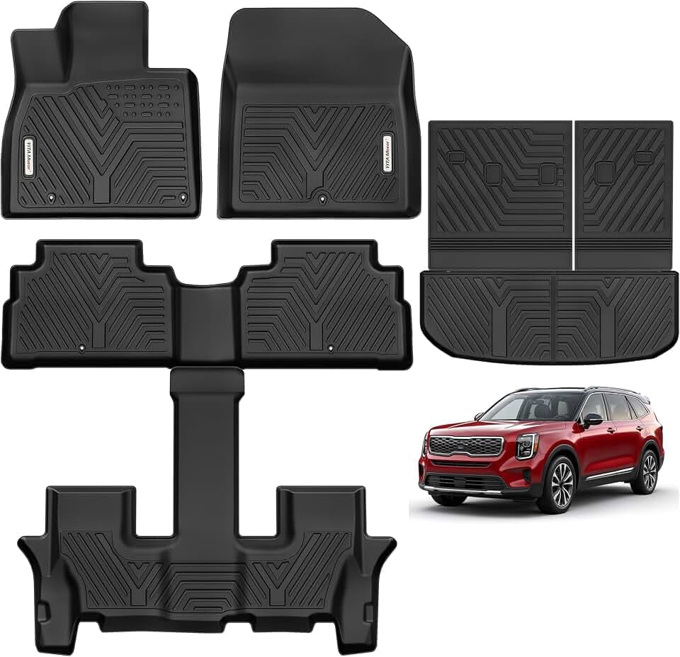 YITAMOTOR Floor Mats for Kia Telluride All Weather 2025-2020 7 or 8 Seater
