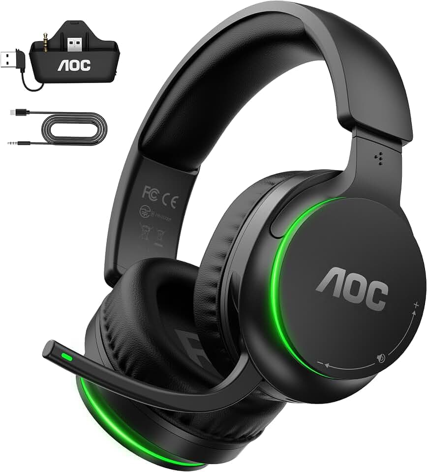 AOC Wireless Gaming Headset for Xbox Series X|S & Xbox One, PS5, PC,Switch