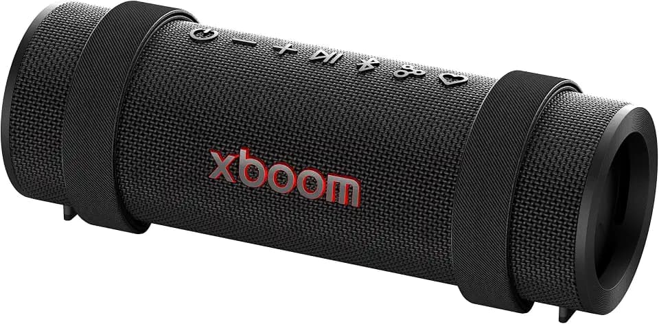 LG xboom Grab by will.i.am, Portable Outdoor Bluetooth Speaker for Sports and Athletes, up to 20 Hours, IP67 Dust and Water Resistant, Adjustable Carrying Straps. Perfect for Biking and Hiking