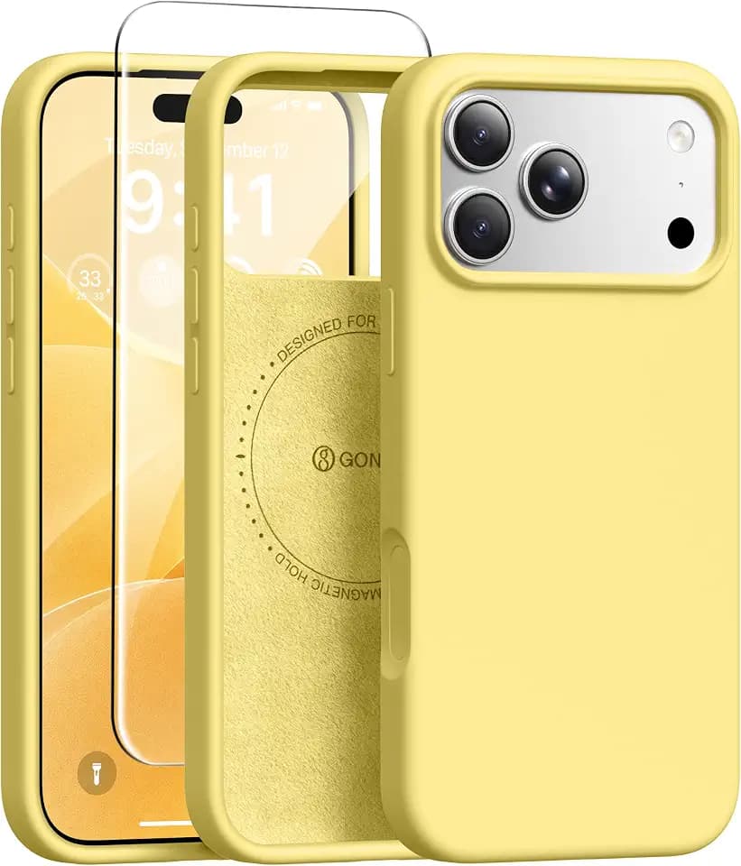 GONEZ for iPhone 18 Pro Max Case/iPhone 17 Pro Max Case, Buttercream Yellow