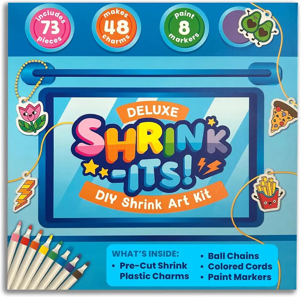 Ooly DIY Shrink Art Charms Kit, 73 Pc - Deluxe Pack
