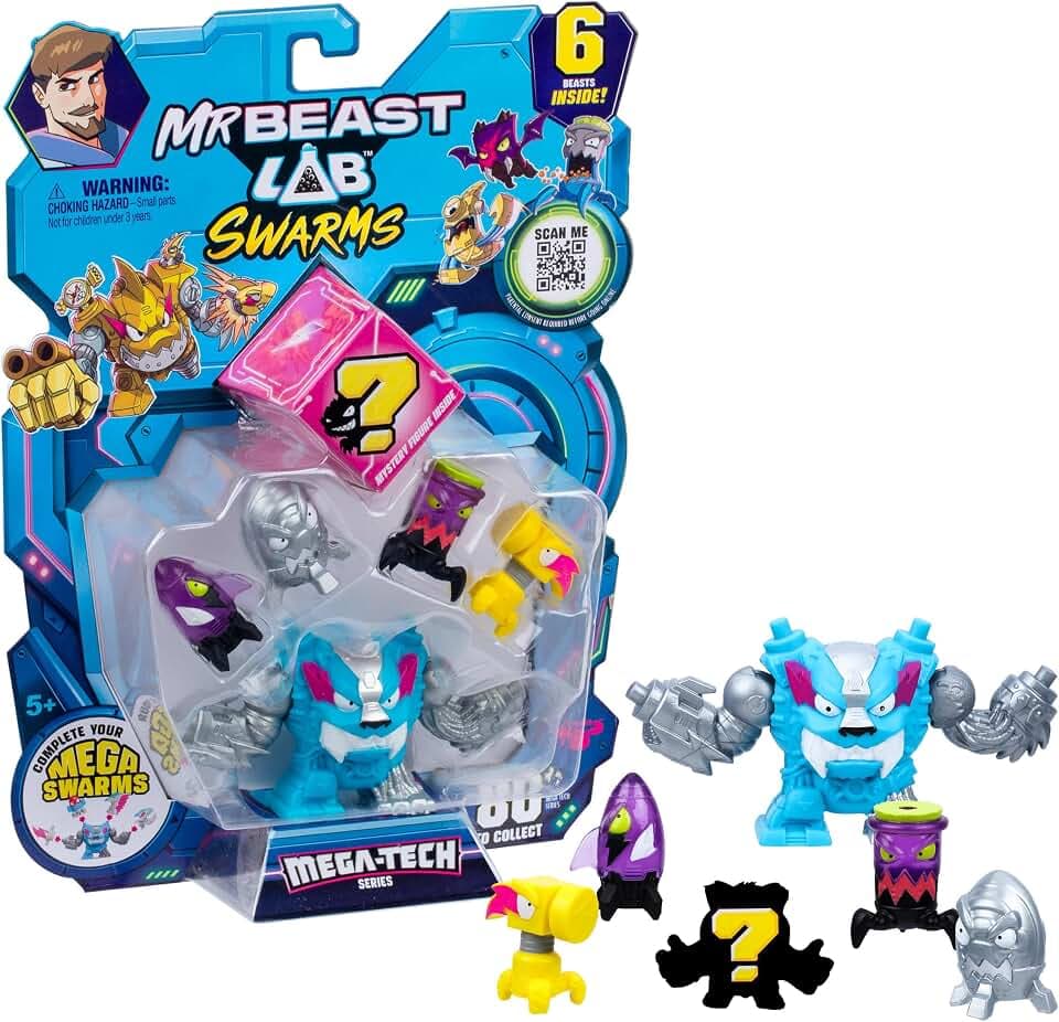 MrBeast Lab Swarms MEGA-TECH Series 6 Pack, including a Mega Swarm