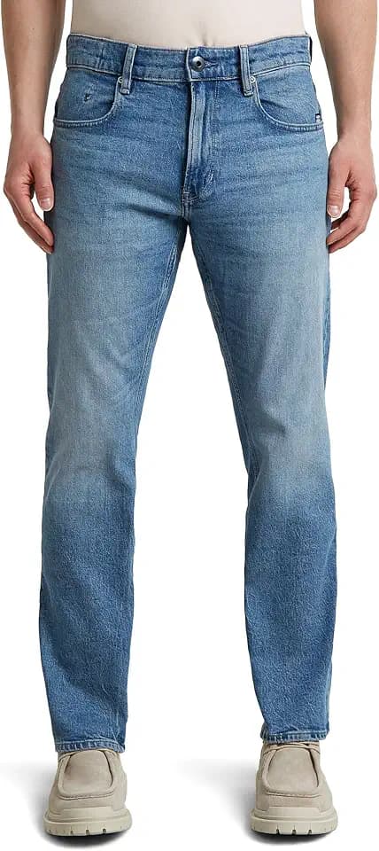 G-STAR Herren Jeans MOSA Straight High Waist - Straight Fit - Blau Grau