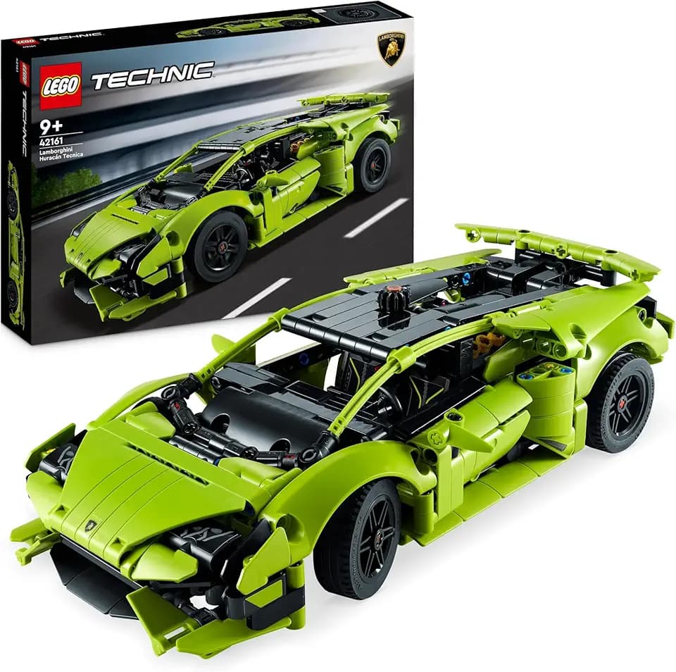 LEGO 42161 Technic Lamborghini Huracán Tecnica Spielzeugauto-Modellbausatz, Rennwagen-Bauset für Kinder, Jungen, Mädchen und Motorsport-Fans, Auto-Geschenk zum Sammeln