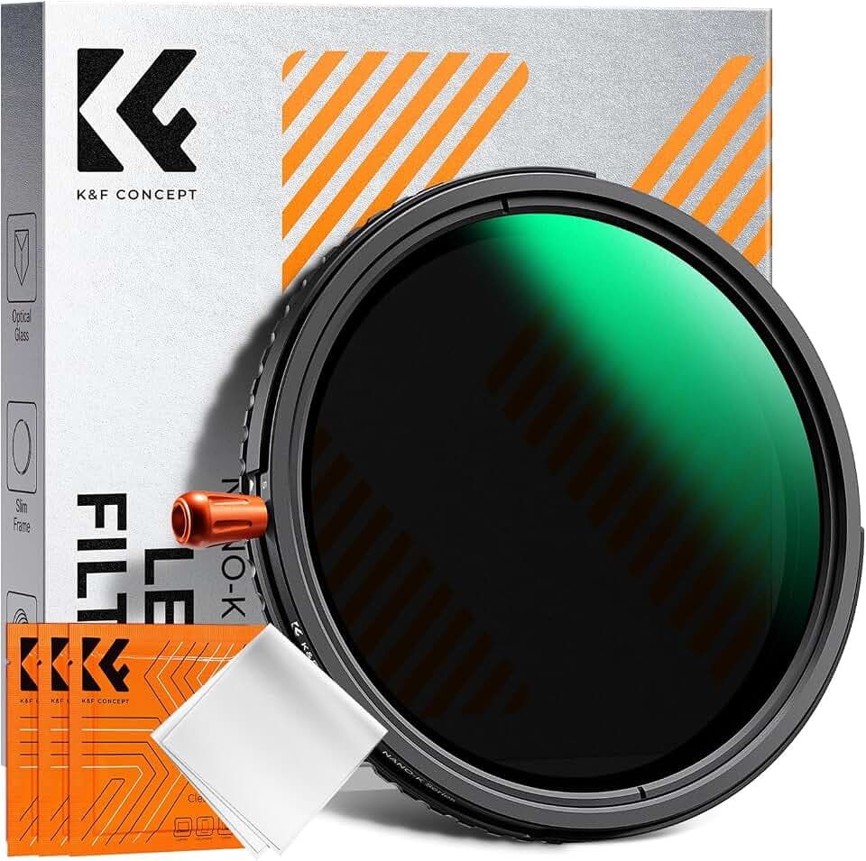 K&F CONCEPT 82mm Variabler ND2-ND32 & Polfilter & Black Mist 1/4 Filter