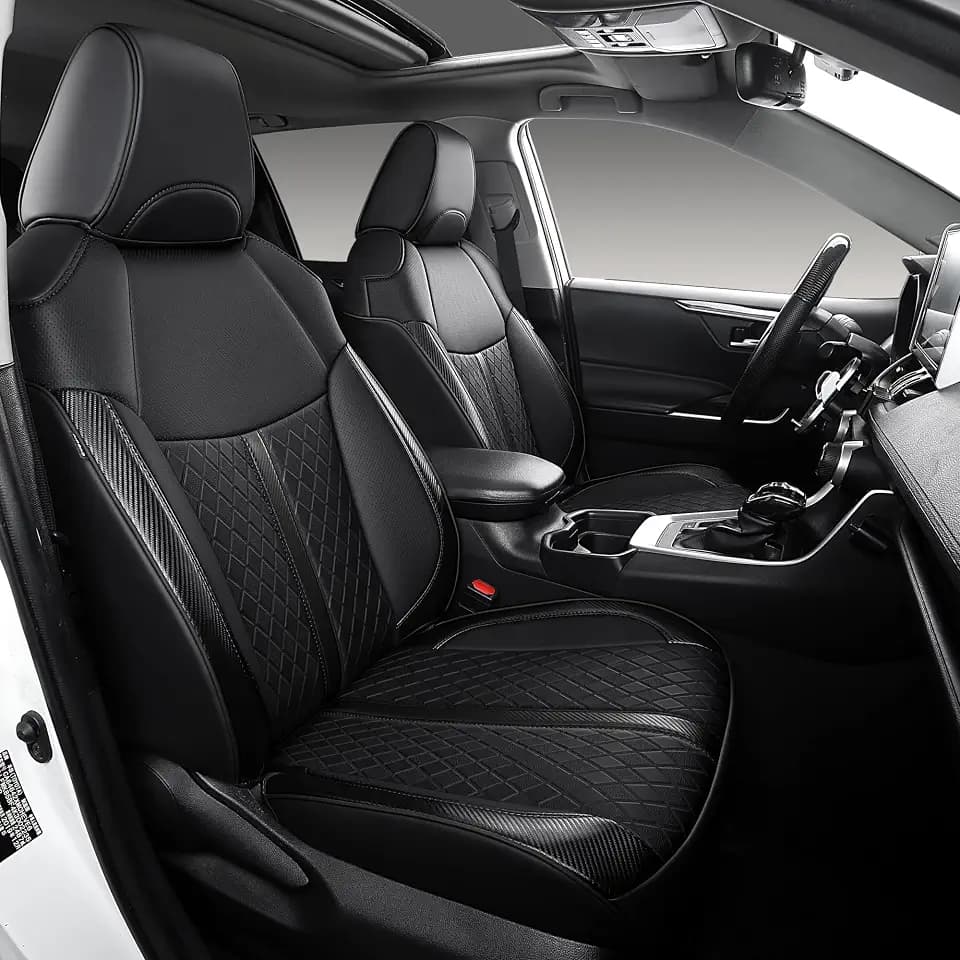 Custom RAV4 Seat Covers for 2019-2025 Toyota RAV4 Hybrid - Black