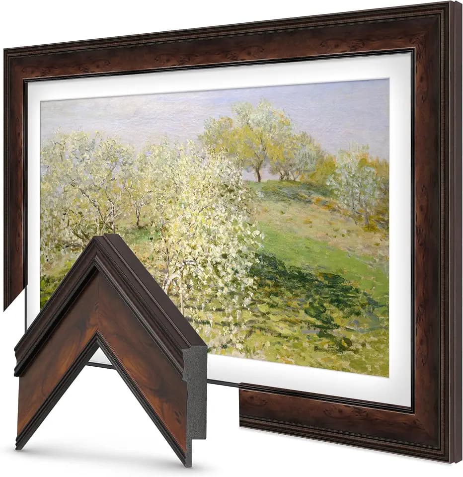 Burlwood 55" Deco TV Frame for Samsung The Frame/Pro TVs