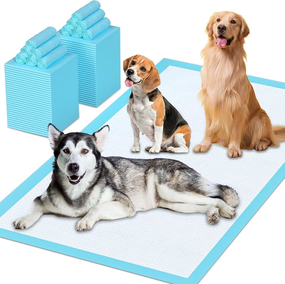 Puppy Pads Extra Large for Dogs 31"x47" 100 Count, Leak-Proof & Super Absorbent Dog Pee Pads, Thicken Disposable Potty Pads Puppy Training Pads for Cats Rabbits