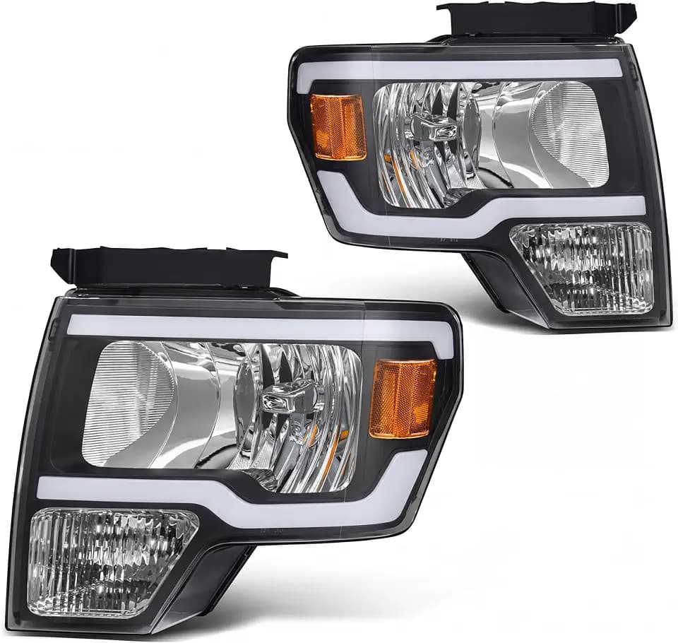 AUTOSAVER88 LED DRL Headlight Assembly kit Compatible with Ford F150 09-14