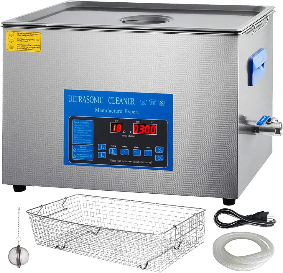 VEVOR 22 L Doppelfrequenz-Ultraschallreiniger mit Heizung für Schmuckteile Schmuck, Ring, Brille, Platine Gebiss Register Platine, 28/40 KHz Ultraschall Reinigungsgerät