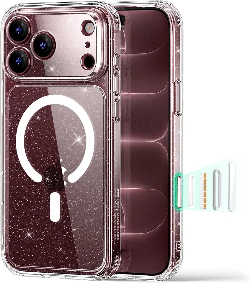 ESR Classic Hybrid for iPhone 18 Pro/17 Pro Case, Clear Shimmer