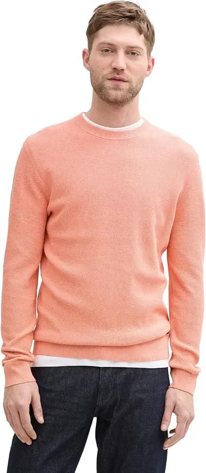 Tom Tailor Herren 1042453 Basic Strickpullover aus Baumwolle (1er Pack)