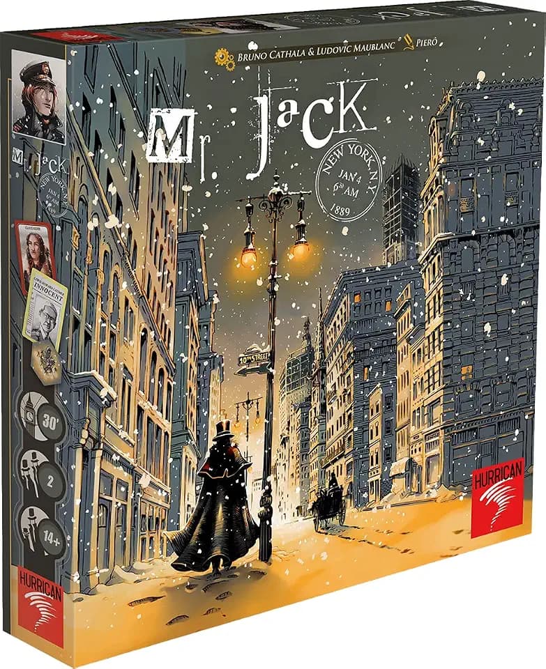 Hurrican Mr. Jack: New York, Master a Higher Level in New York, Expert Version of the Classic Mr. Jack London, 2 Player Game, For Ages 14 and up