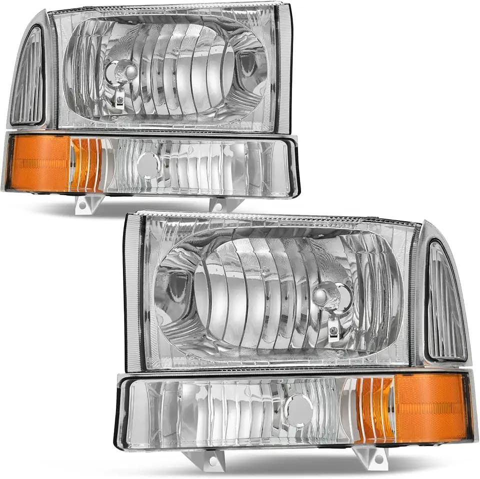 AUTOSAVER88 Headlight Assembly Compatible with 99-04 Ford F250 F350 F450