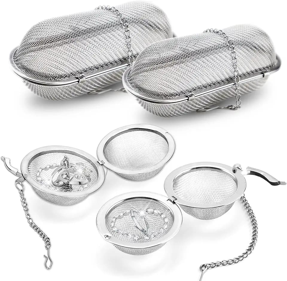 Ultrasonic Cleaner Basket, Stainless Steel Basket for Ultrasonic Jewelry Cleaner, Jewelry Steam Cleaner Basket Small Parts Washing Basket for Jewelry, Watch Parts