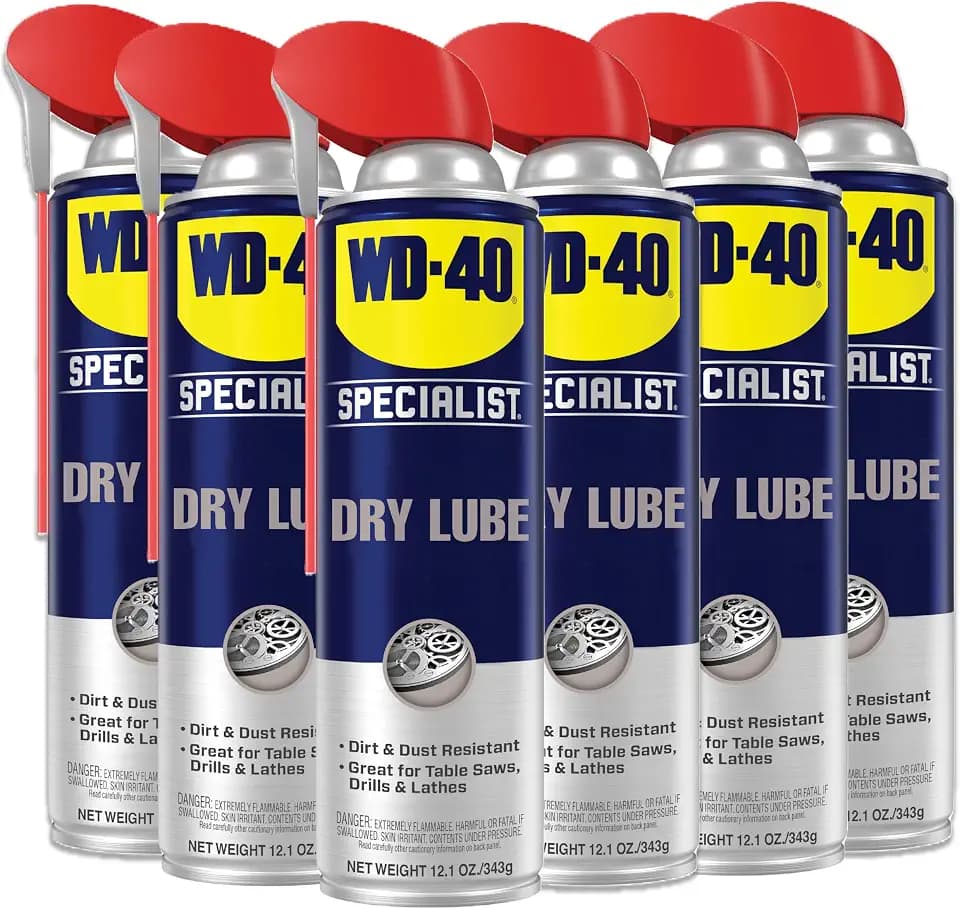 WD-40 Specialist Dry Lube, Long-Lasting, New Bigger Can, 12.1 OZ [6-Pack]