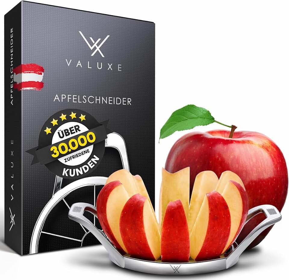 VALUXE® Apfelschneider Edelstahl mit scharfer Klinge spülmaschinengeeignet
