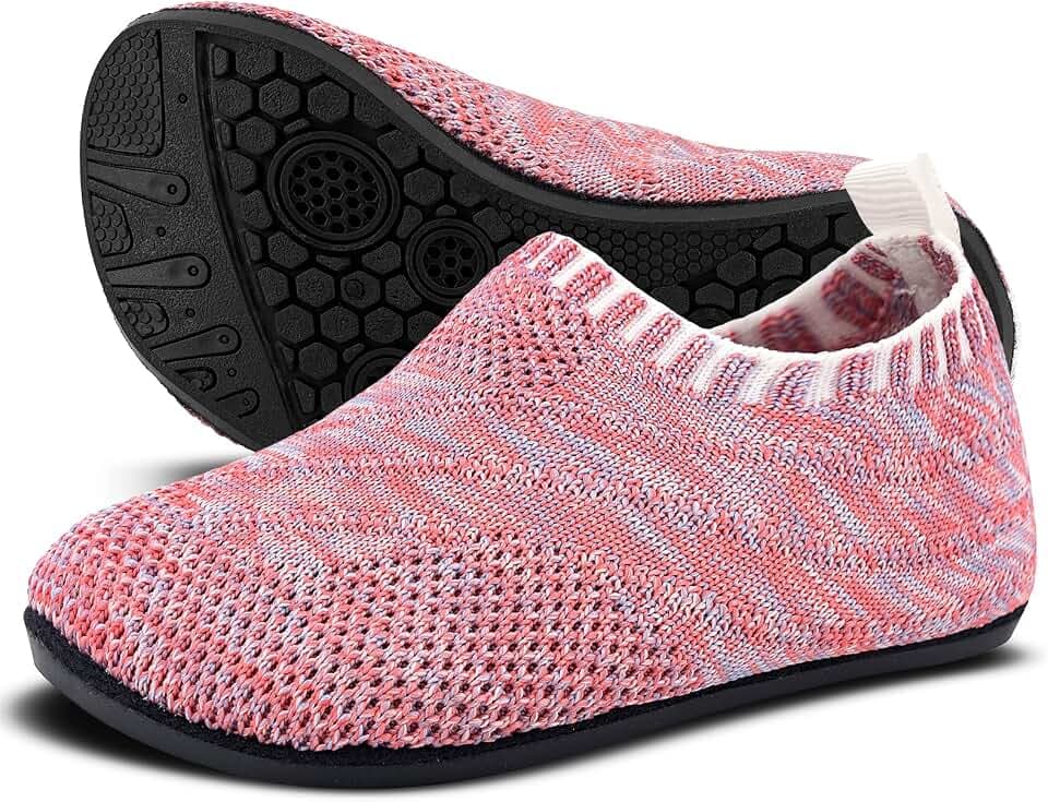 Sosenfer Hausschuhe Kinder Junge und Mädchen | Rutschfeste & atmungsaktive Barfußschuhe | Unisex Turnschläppchen für Kindergarten und Zuhause