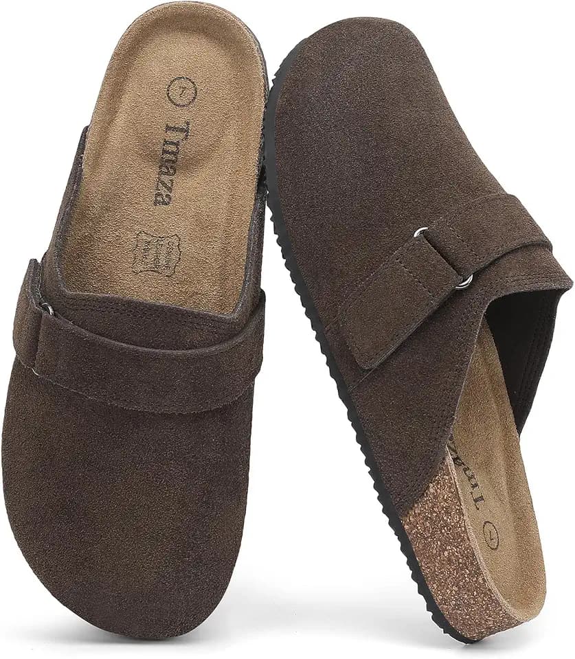 100% Genuine Suede Clogs for Women