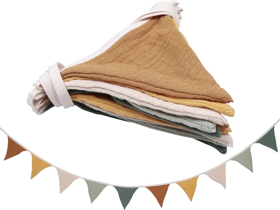 Pennant Banner Flags,Infant and toddler room decoration pennant,for Nursery Decor Baby Birthday Boho Wedding Shower Party Event (Light Green Banner)