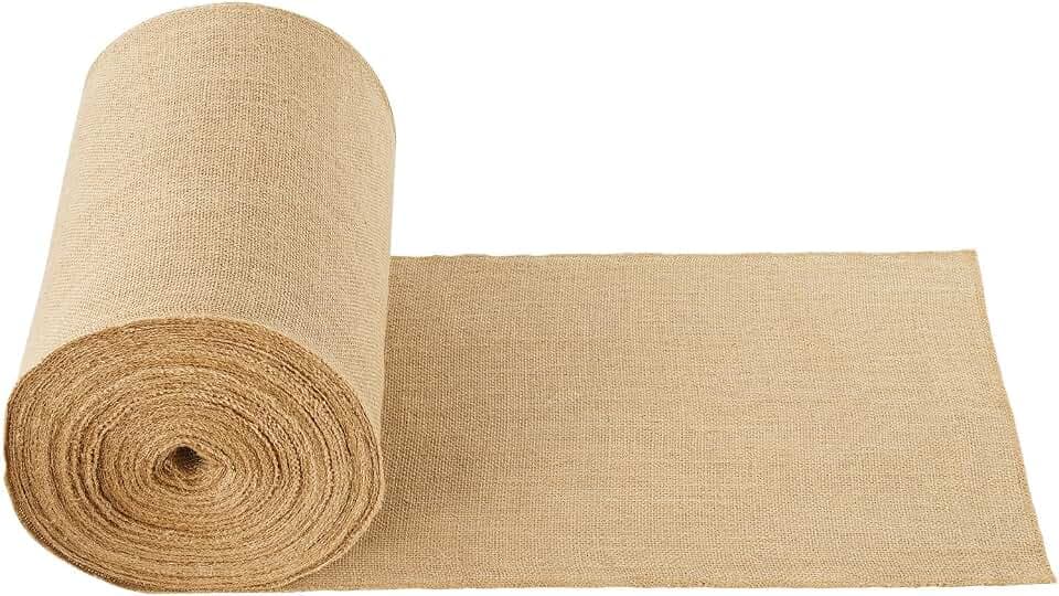 VEVOR Burlap Fabric Roll, 14” x 150 ft & 45 x 45 High Density Wide Natural Burlap Fabric Rolls, Jute Fabric Burlap Tree Wrap Roll, for Decor, Crafts, Wedding, Gardening, Plant & Tree Winter Covering