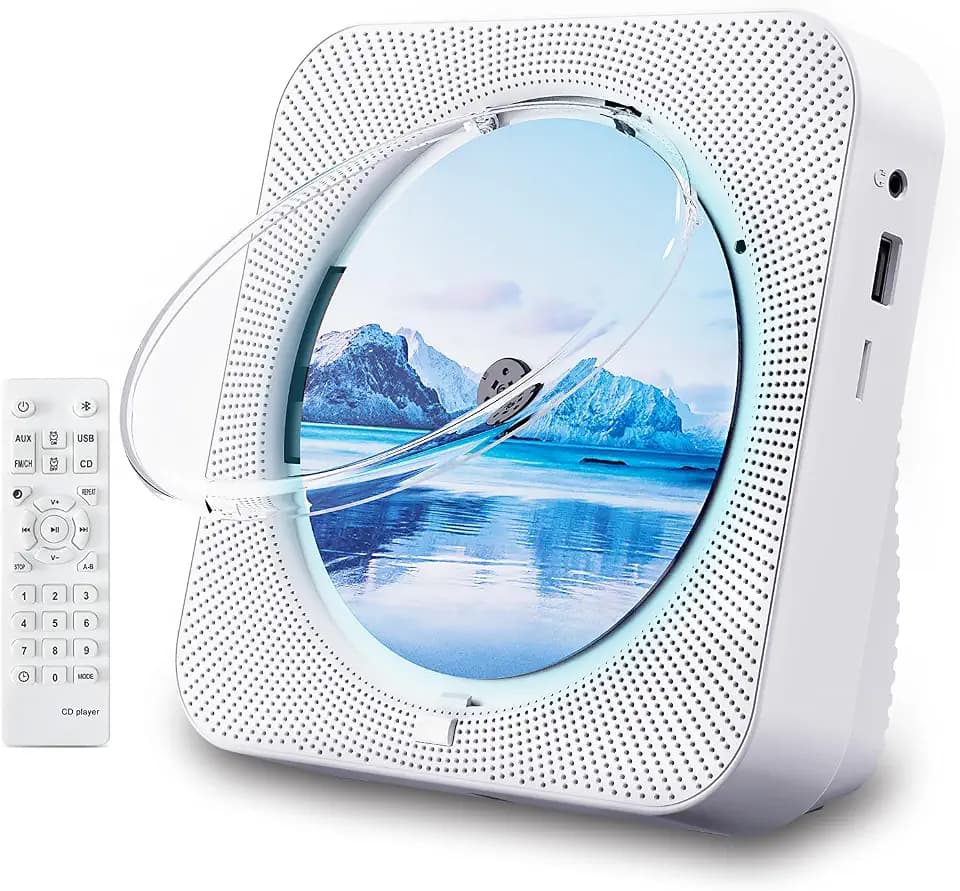 ZYOKATA Portable CD Player for Home Bluetooth CD Music Player with Speakers