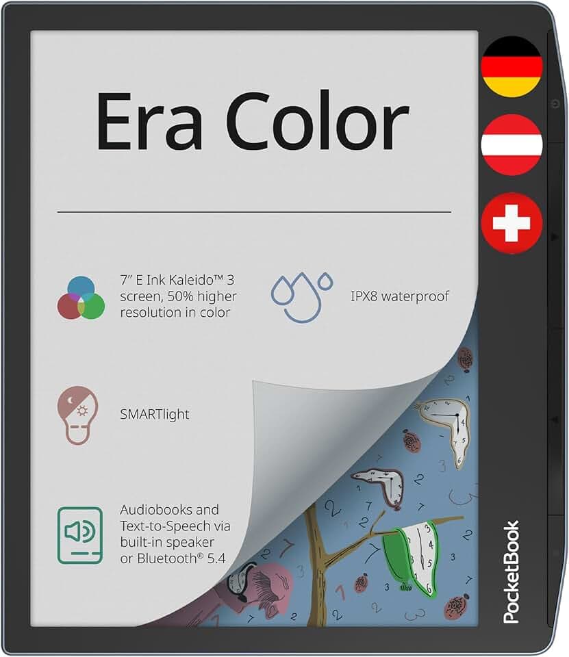 Pocketbook Era Color eReader Grau 7 Zoll 32 GB Speicher Bluetooth Wasserschutz