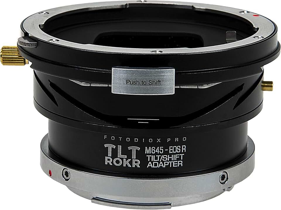 Fotodiox Pro TLT ROKR Tilt/Shift Lens Adapter Compatible with Mamiya 645 (M645) Mount Lenses on Canon RF-Mount Cameras