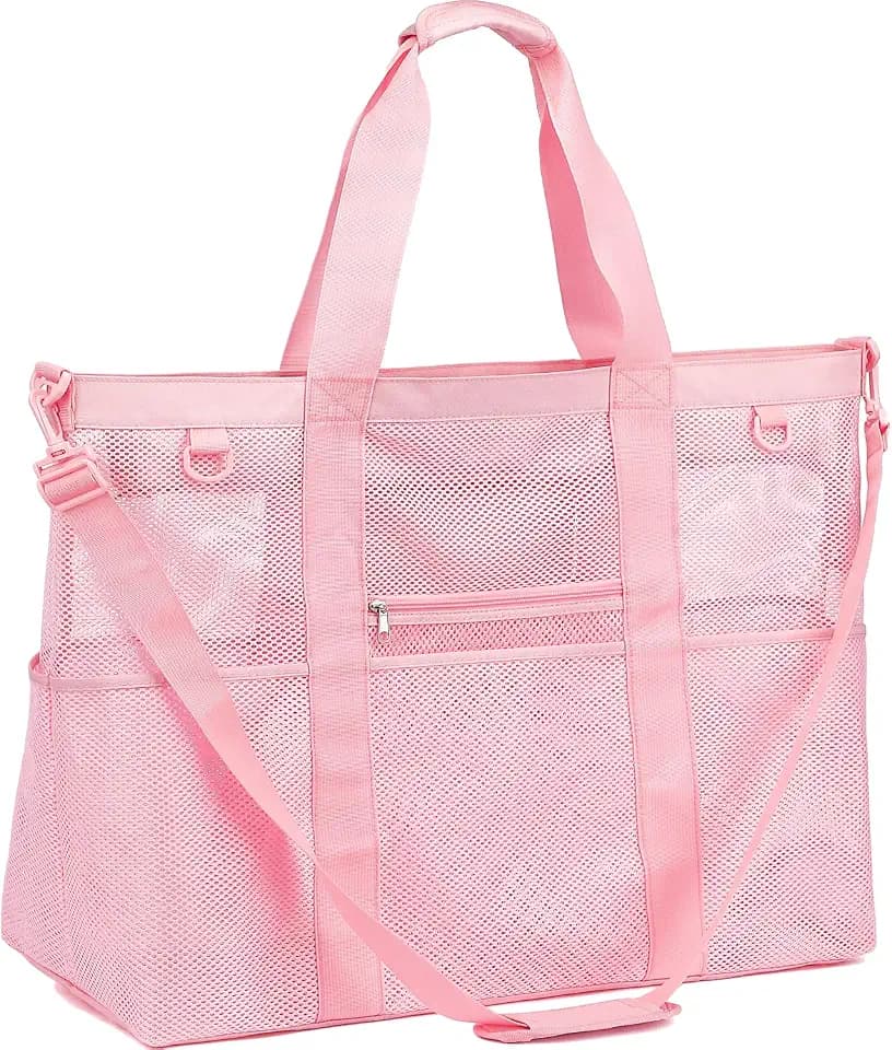 Fammart Large Mesh Beach Bag for Women, Oversized Beach tote Swim Pool Bag