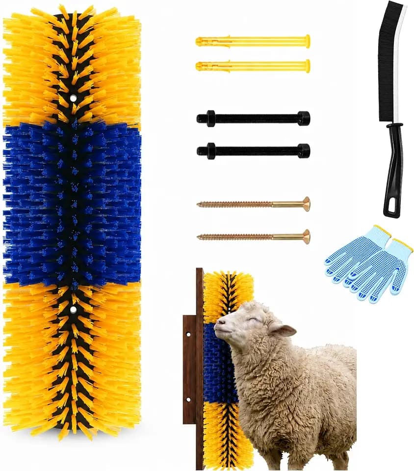 1Pcs Livestock Scratching Brush for Cow, Horse, Goat & Sheep - PBT High