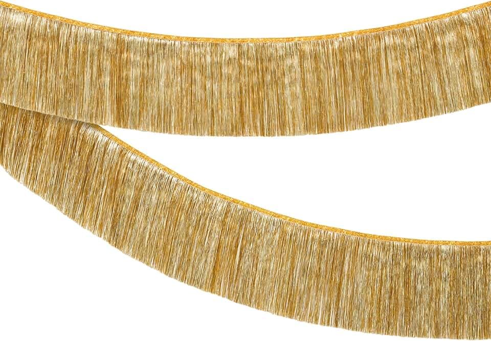 KatchOn Champaigne Gold Fringe Tassel Garland - 6.5 Feet, Pack of 2
