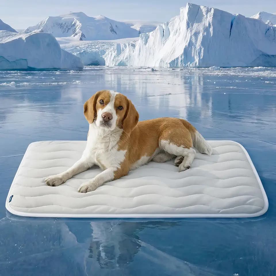 Bedsure Cooling Mat for Large Dogs,Washable Breathable QMax>0.4 Cool Fiber
