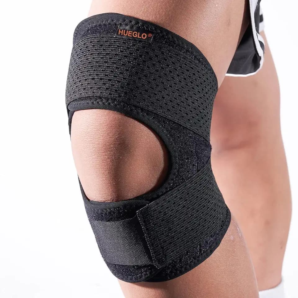 HUEGLO Kniebandage Männer Damen,Verstellbare Patella Kniestütze Kniebandage