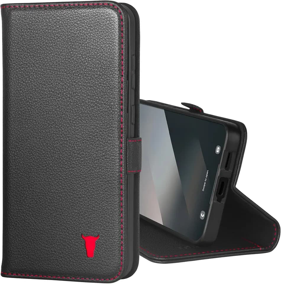 TORRO Case Compatible with Samsung Galaxy A56 5G 2025 – Premium Leather Wallet Case with Kickstand and Card Slots (Black)