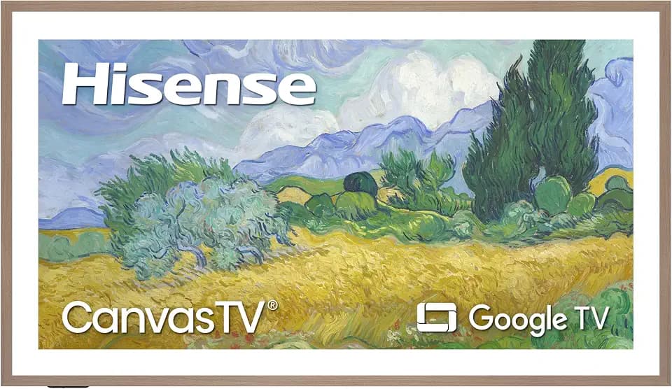 Hisense 65“ Hi-QLED S7 CanvasTV Series 4K UHD Google Smart Art TV (65S7SG, 2026 New) - 144Hz, Art Mode, Anti-Glare Panel, Dolby Vision HDR, Hi-Matte Display, Frame & UltraSlim Wall Mount Included