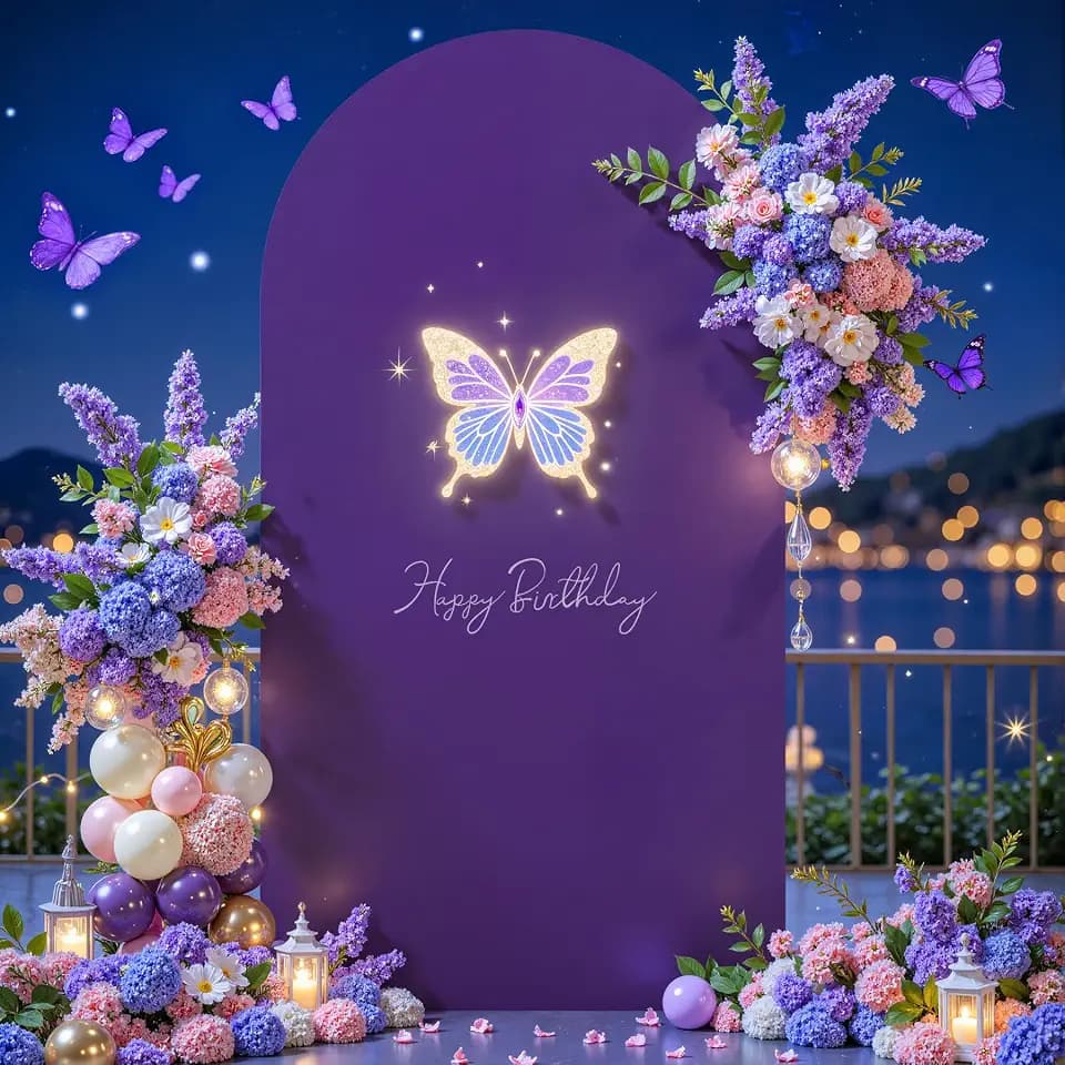 Purple Arch Cover 7.2FT Polyester Fitted Wedding Arch Stand Covers Round Top Chiara Arch Covers Stretchy Backdrop Cover for Birthday Party Ceremony Banquet Decoration