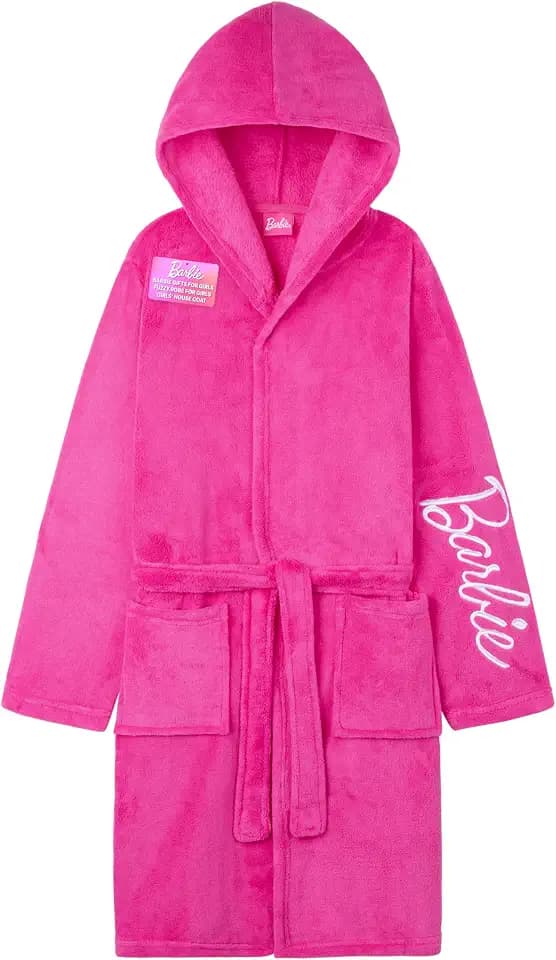 Get Trend Bademantel Mädchen, Flauschig mit Prints von Stitch und Angel, Barbie, Disney Prinzessinnen & Gabbys Dollhouse