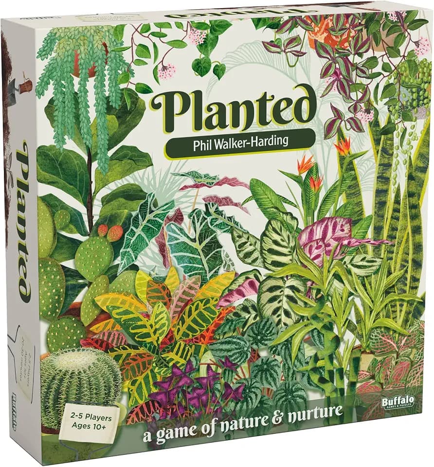 Buffalo Games Planted Strategy Boardgame, 2-5 Players, 42 Plants, 20-30 min