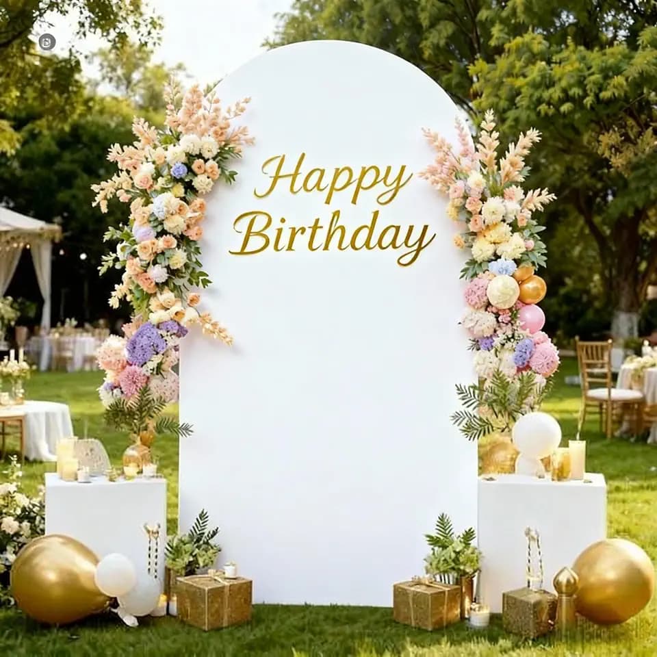 Arch Backdrop Stand Outdoor Indoor 5.9FT DIY White Wedding Backdrop Arch Frame, Open Cardboard Balloon Arches Foam Board Photo Background for Birthday Baby Shower 2026 New Year Graduation Party Decor