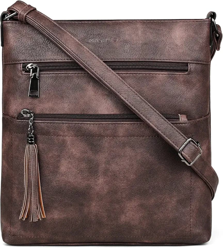 MASINTOR Crossbody Purses for Women, Multi Pocket Crossbody Bag