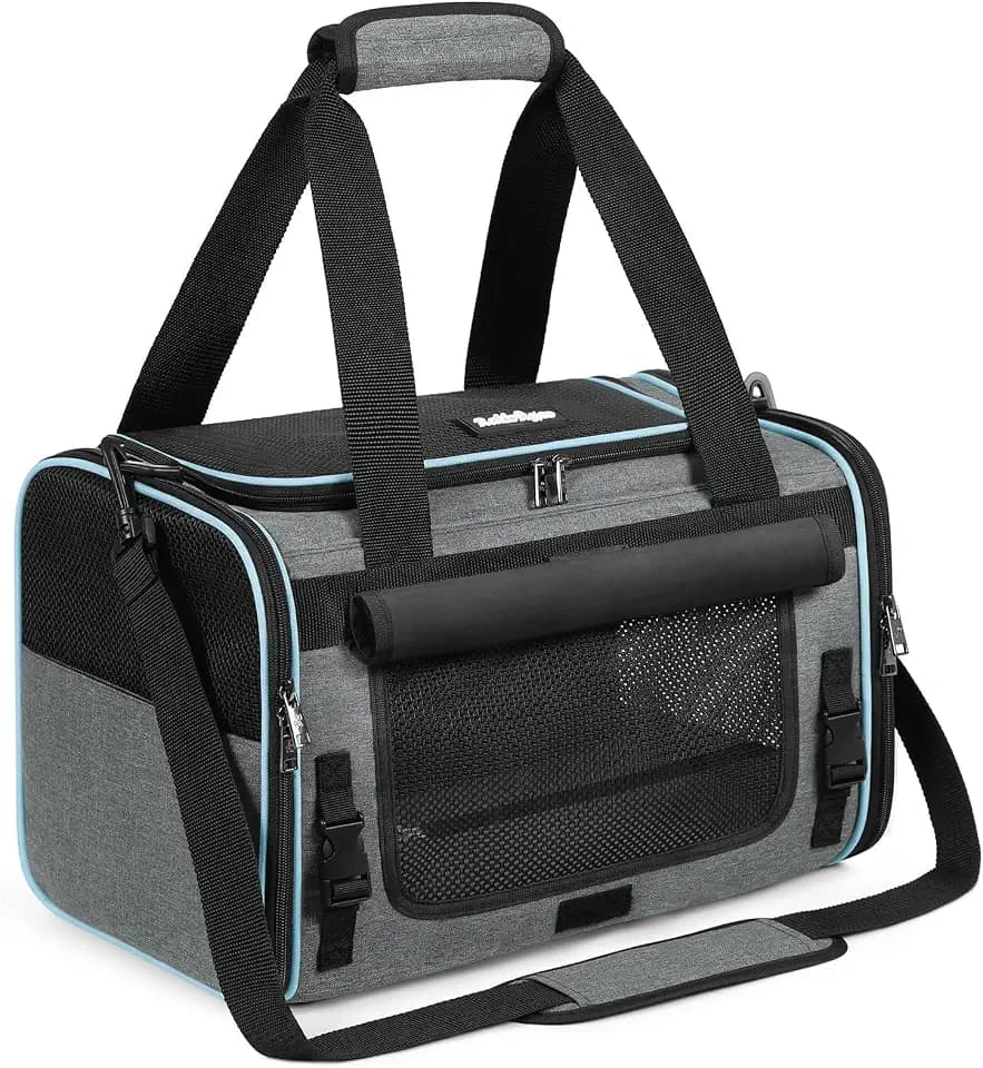 rabbitgoo Cat Carrier Soft with Rollable Flap, Travel Safe for Car Airline