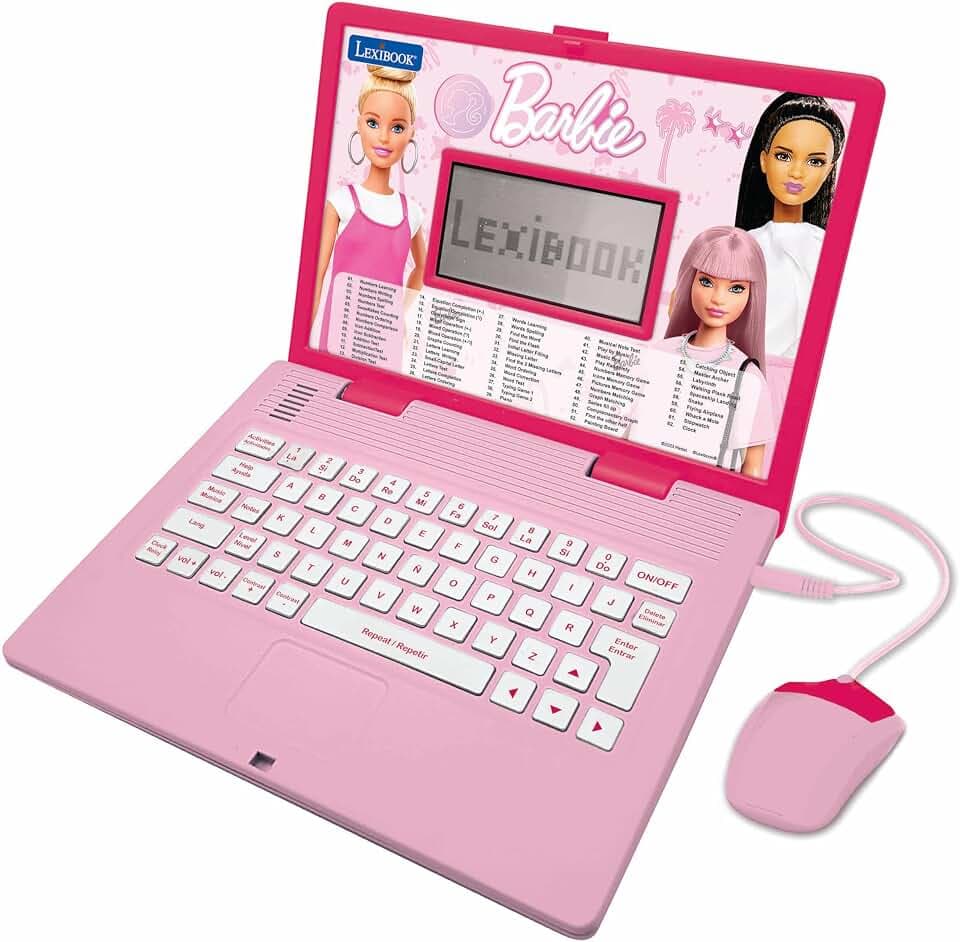 Lexibook, Barbie Educational Laptop for Kids, JC598BBi2
